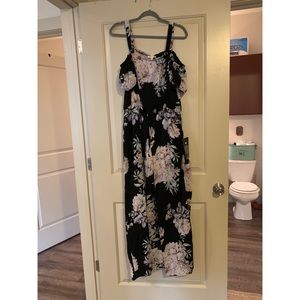 ✨NEW Floral Romper with Long Skirt✨